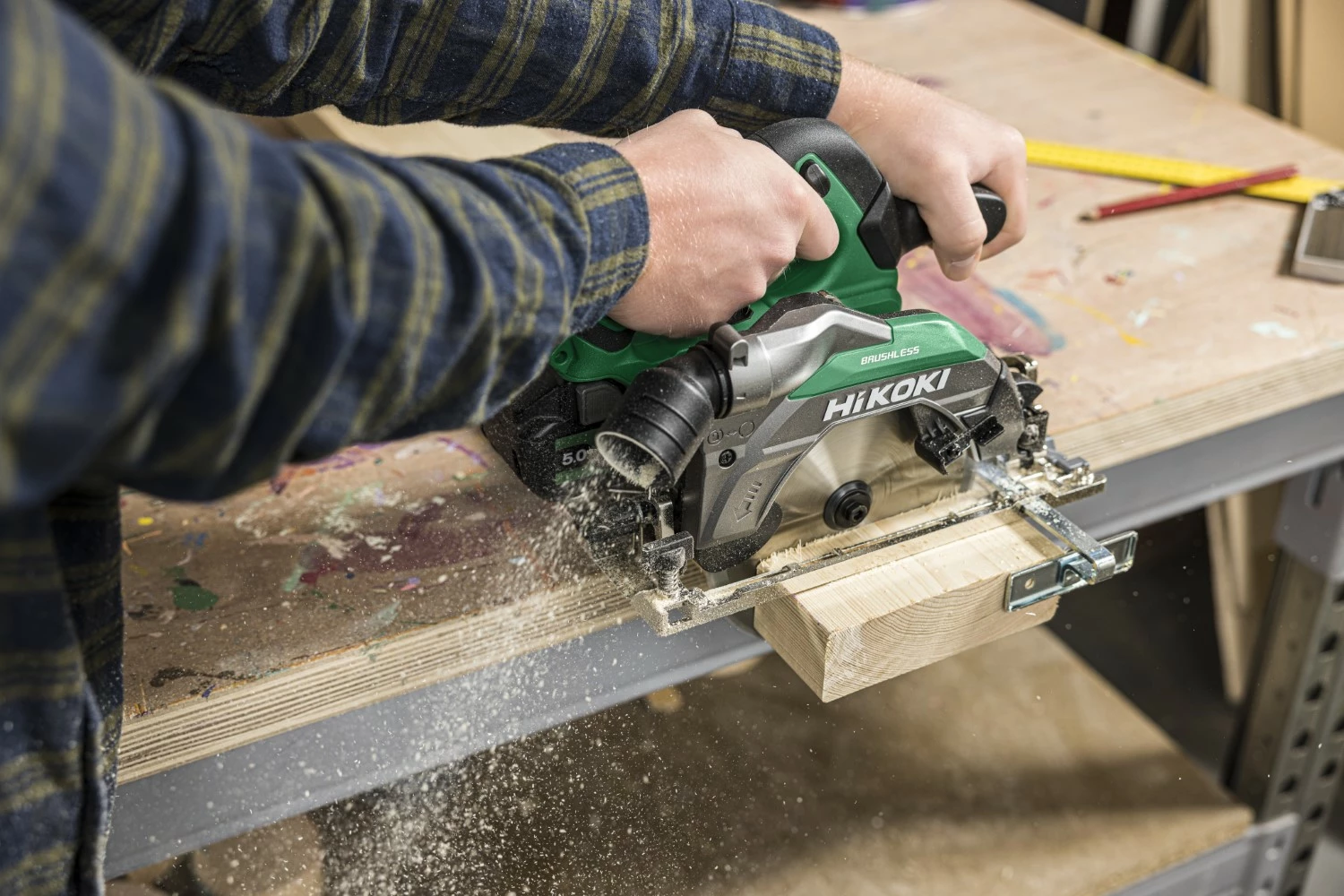 HiKOKI C1806DBWPZ 18V Li-ion accu cirkelzaag set (2x 5.0Ah accu) in HSC IV Koffer - 165mm-image