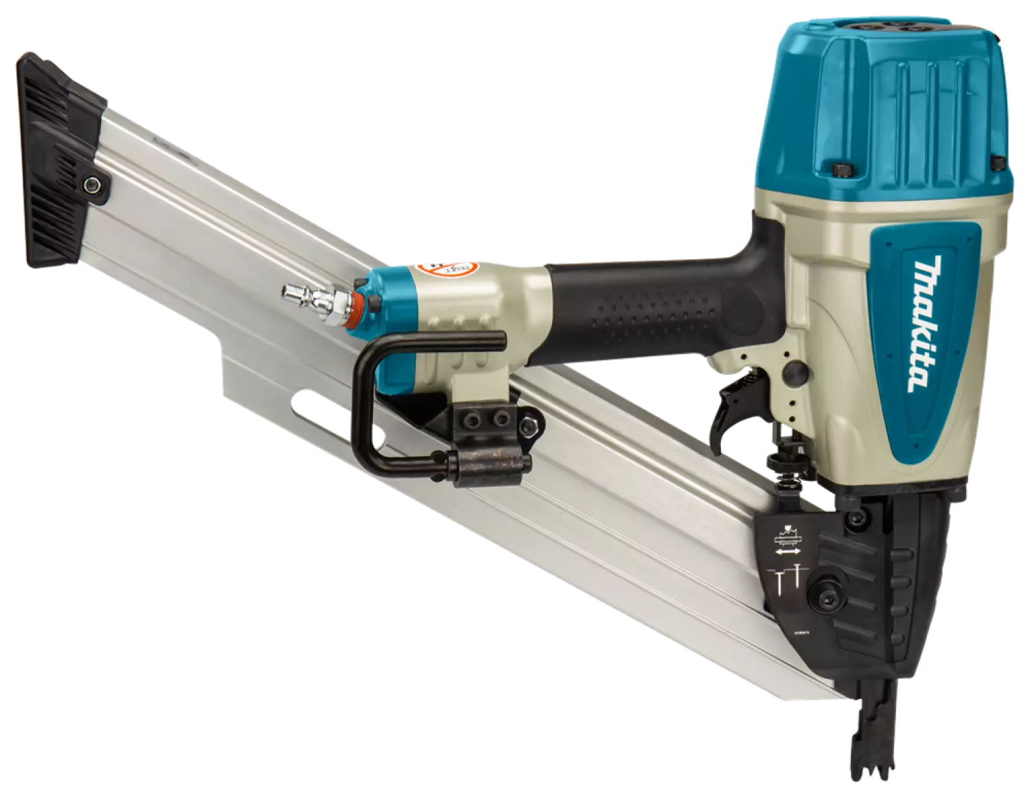 Makita AN943K Agrafeuse pneumatique pour clous de construction dans coffret - 50-90 mm - 8,5 bar-image