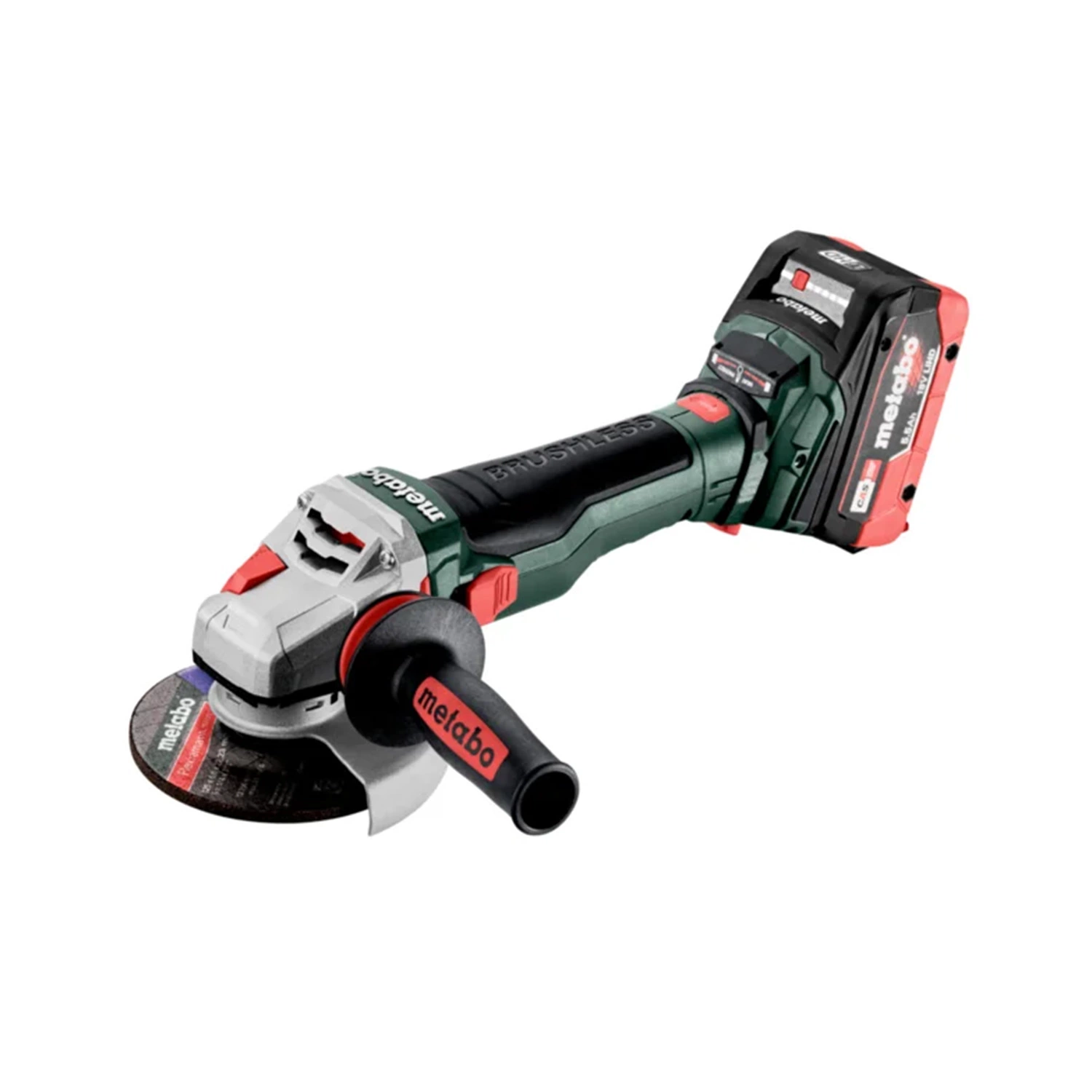 Metabo WB 18 LTX BL 15-125 Quick : kit de meuleuse d'angle sans fil 18 V Li-Ion (2 batteries de 5,5 Ah) dans une MetaBox - 125 mm-image