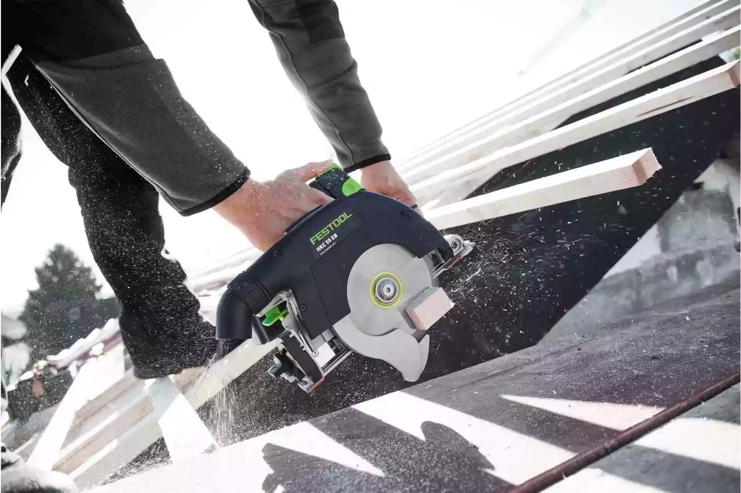 Festool HKC 55 5,0 EBI-Set-FSK 420 18V Li-Ion accu pendelkapzaag set (2x 5,0Ah) in systainer - 160mm-image
