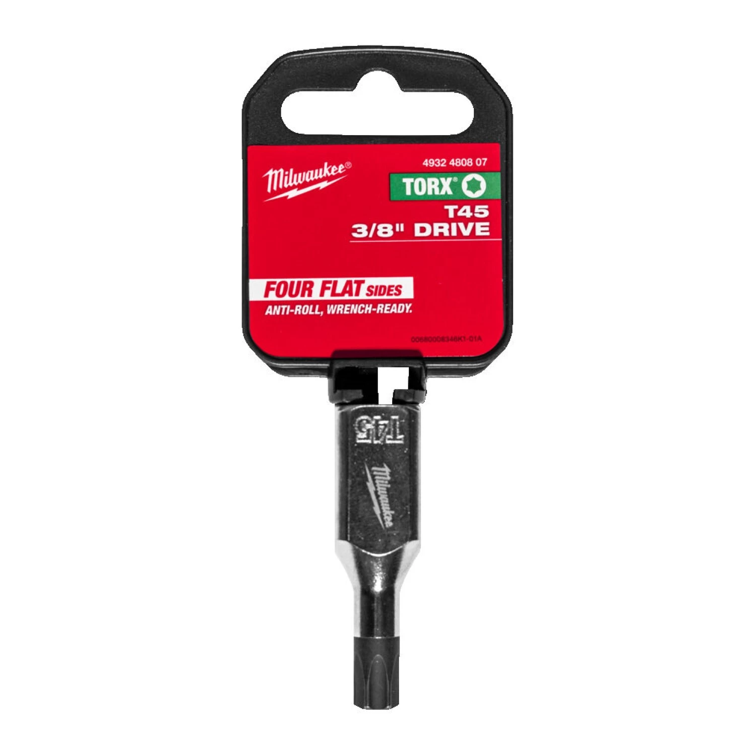 Milwaukee 4932480807 Douille à embout - 3/8" FOUR FLAT - Torx 45