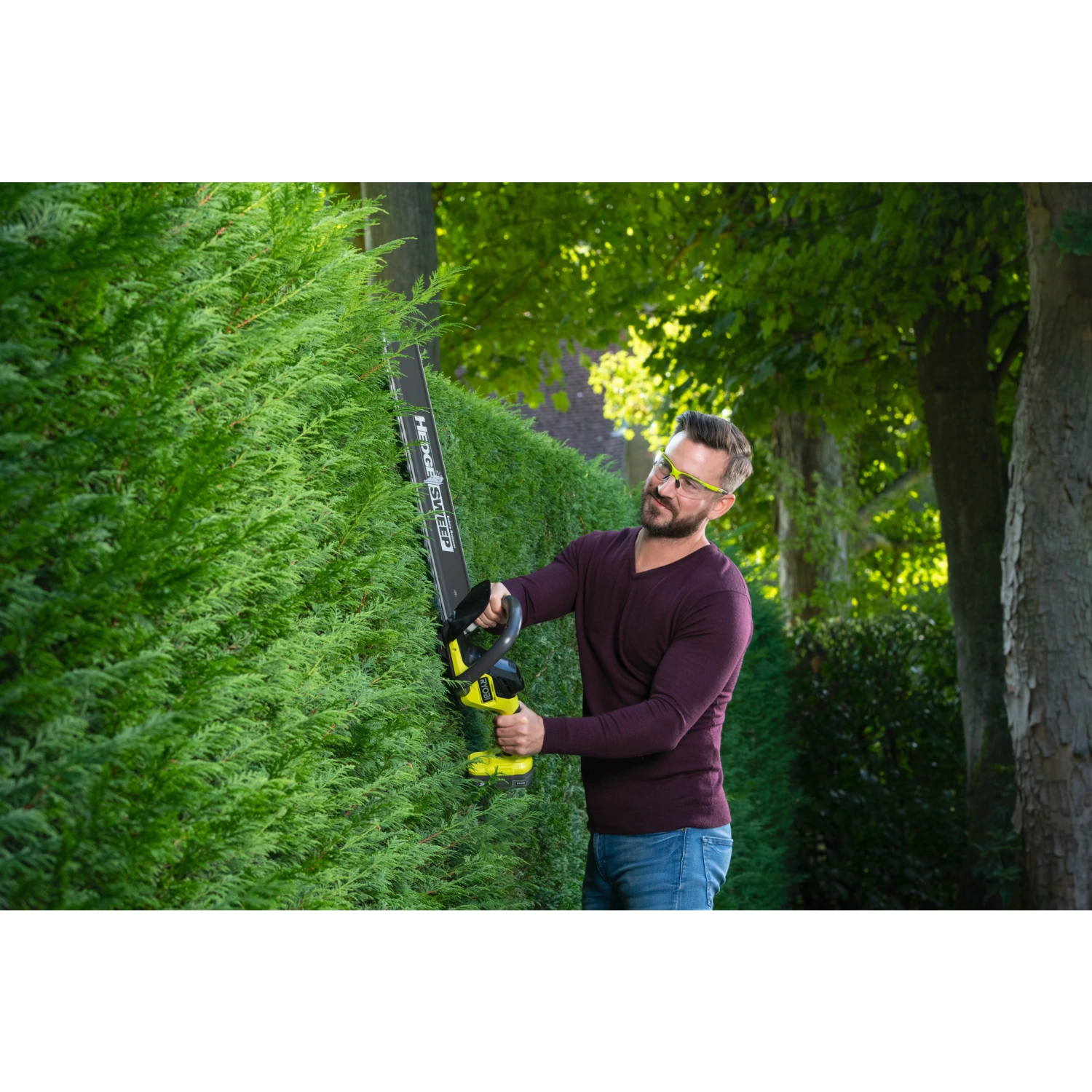 Ryobi RY18LT18HTA-120 18V Li-ion accu heggenschaar (RY18HT) & accu grastrimmer (OLT1832) set (1x 2.0Ah accu)-image