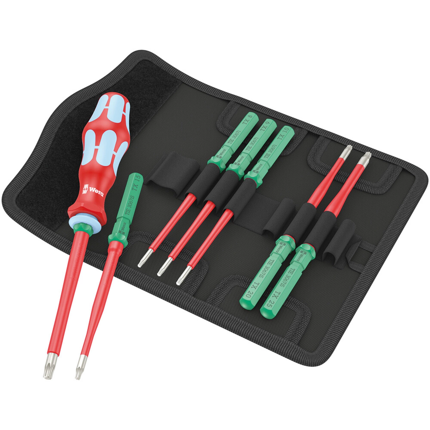 Wera 05006630001 8-delig Kraftform Kompakt VDE RVS 8 Extra Slim 1 Tool Finder Wisselklingenset in etui-image