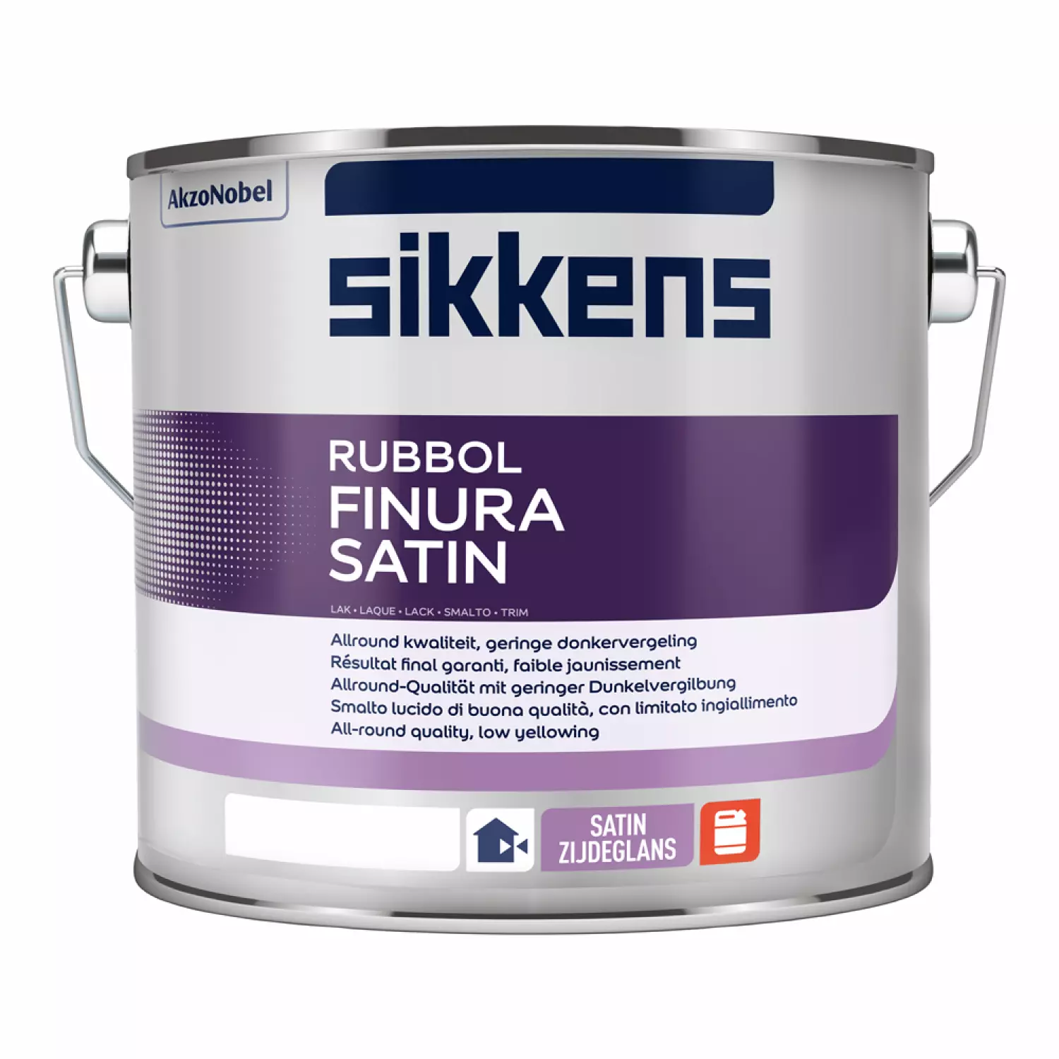 Sikkens Rubbol Finura Satin - Wit - 2,5L