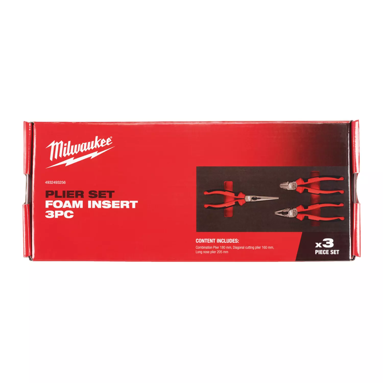 Milwaukee 4932493256 Ensemble de pinces 3 pièces dans une mousse de protection-image