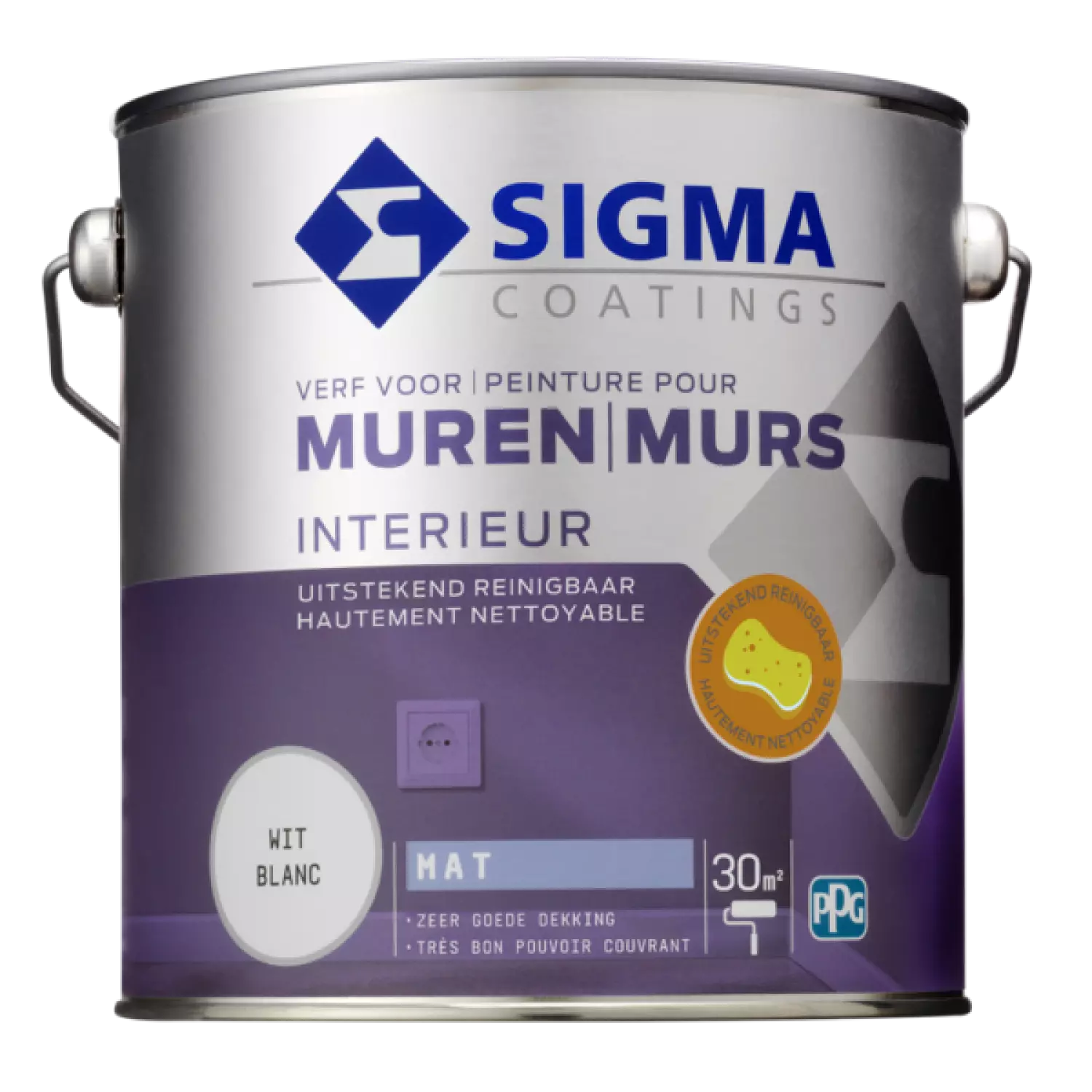 Sigma Muurverf reinigbaar mat - Wit - 2.5L-image