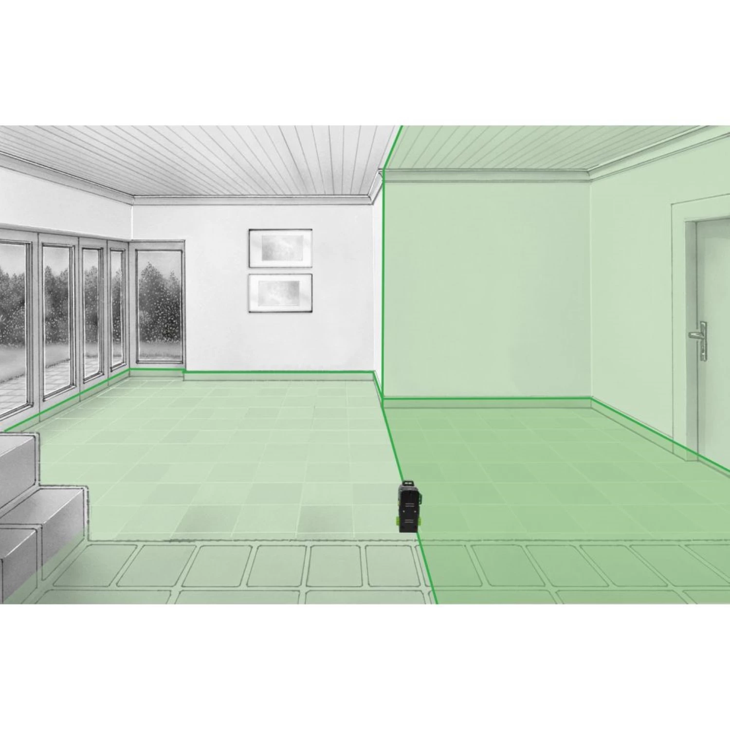 Laserliner PocketPlane-Laser 4G Laser à lignes croisées dans un coffret - 4 lignes - vert - 30 m-image