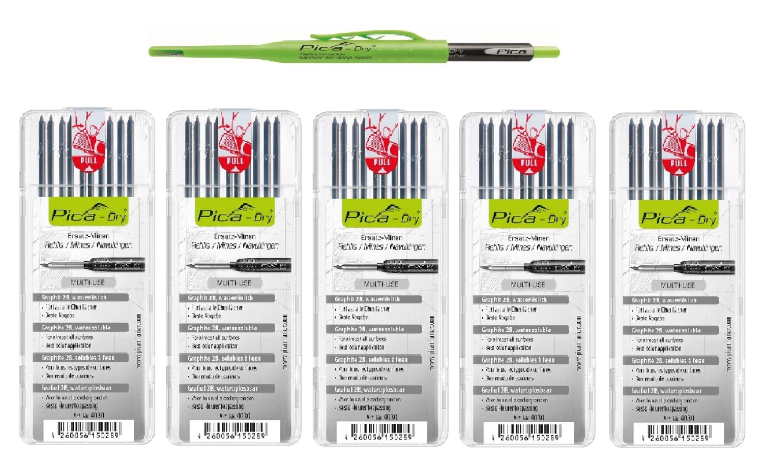 Pica 3030 Dry Longlife Markeerpotlood incl. Dry Navulling - Grafiet (50st)-image