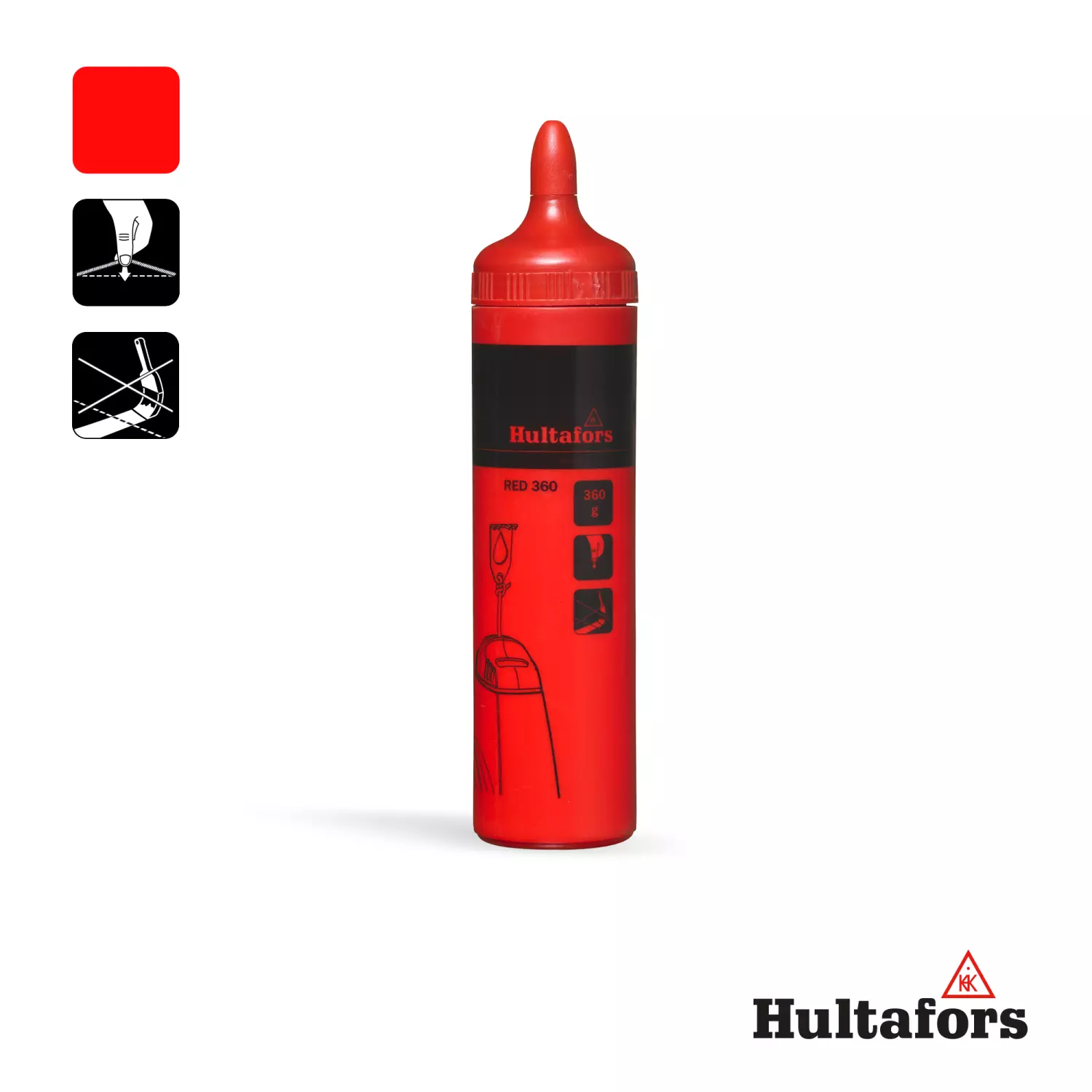 Hultafors RED 360 Slaglijnkrijt - Rood - 360g-image