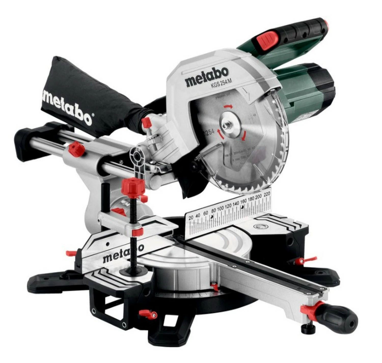 Metabo KGS 254 M Scie à onglet - 1800W - 254 x 30mm - Poignée rapide - avec support KSU 251-image