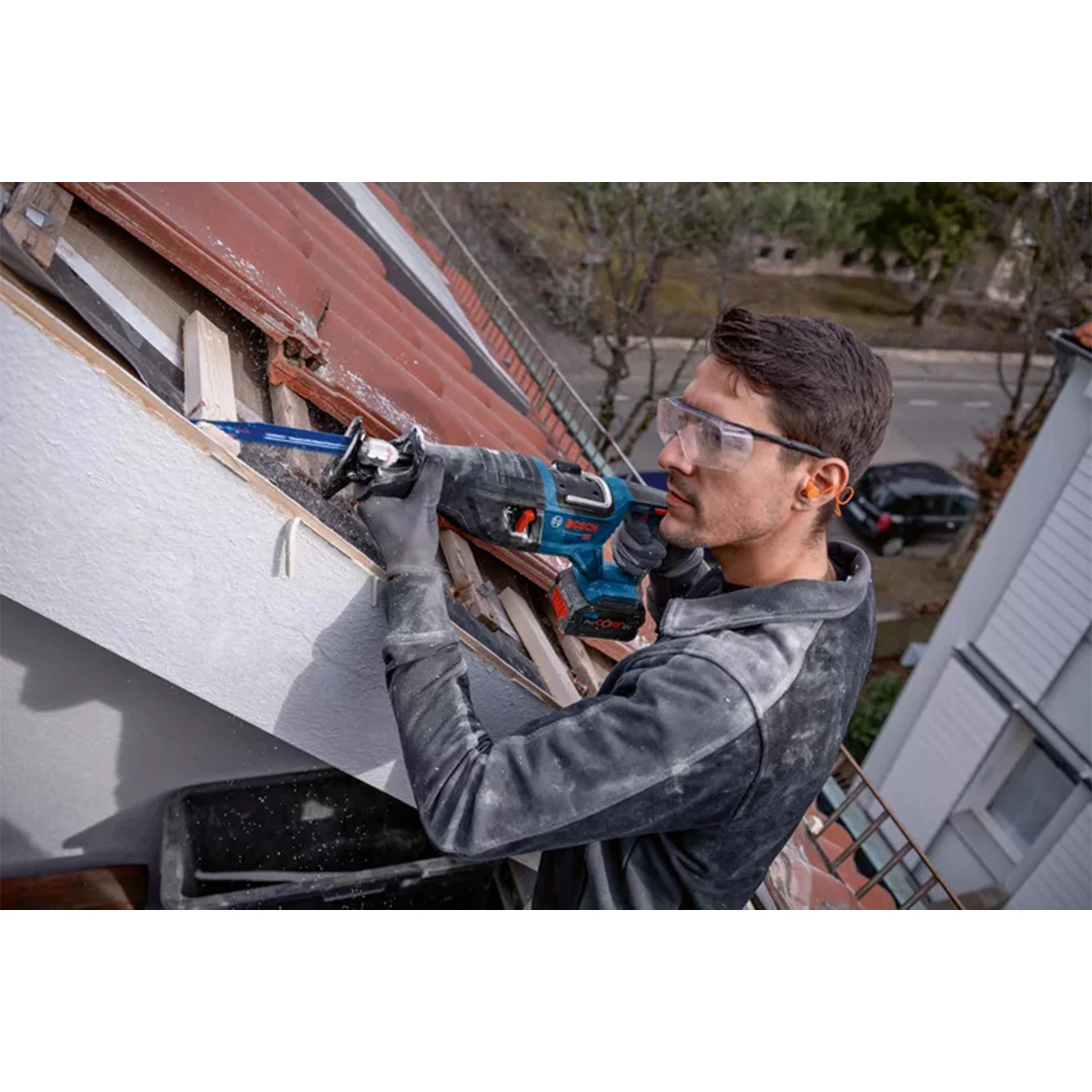 Bosch GSA 18V-28 18V Li-ion Accu reciprozaag set (2x 5.5Ah) in L-Boxx - 28mm-image