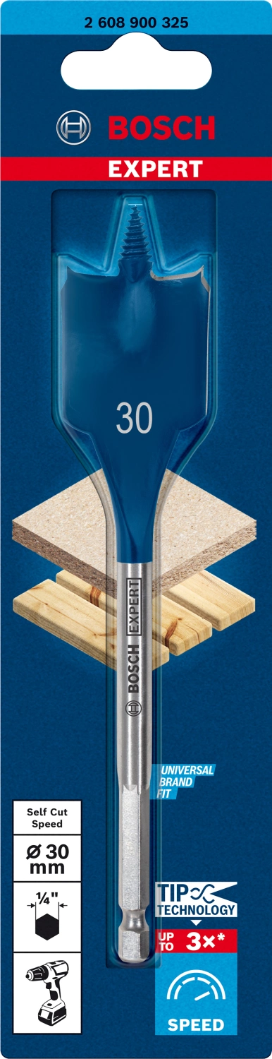 Bosch EXPERT 2608900325 - EXPERT Mèche plate Self Cut Speed, six pans 30 x 152 mm-image