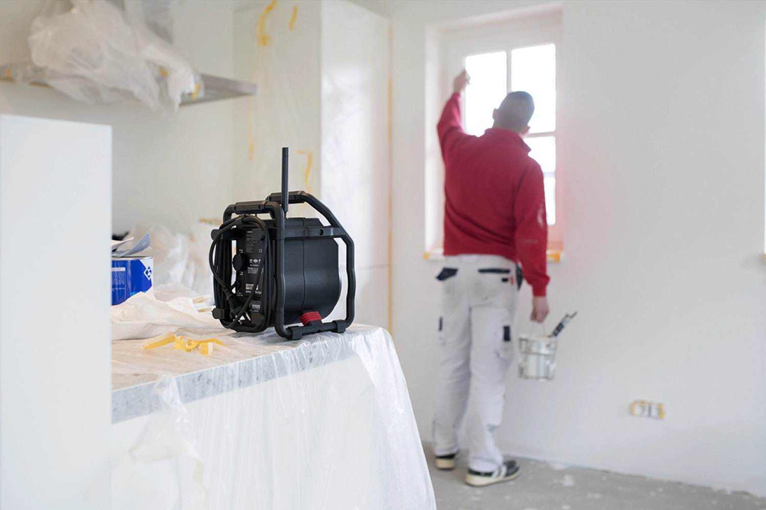 PerfectPro UBOX 400R2 Bouwradio - FM RDS / DAB+ - AUX-in - bluetooth - werkt op netstroom en batterij-image