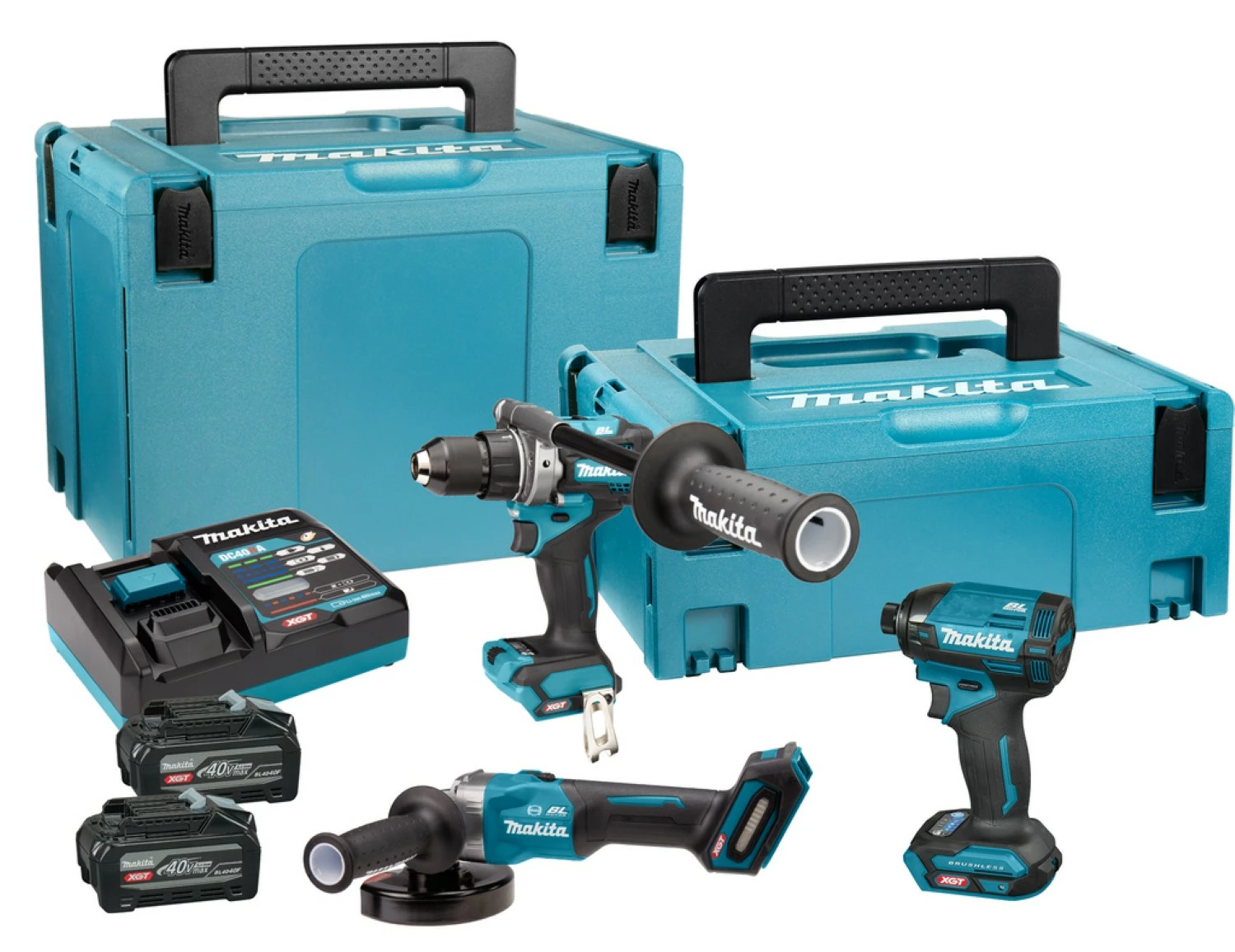 Makita DK400NX 40V Max Li-ion accu 3-Delige combiset (2x 4.0Ah accu) in Mbox-image