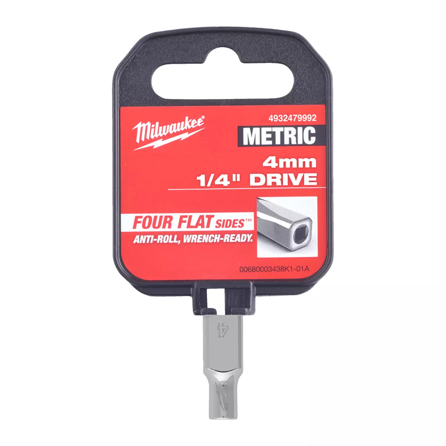 Milwaukee 4932479992 Dop - 1/4" FOUR FLAT™ - 4mm-image