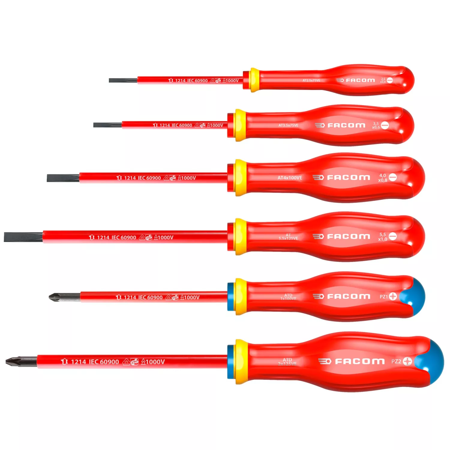 Facom ATDVE.J6PB 6 pièces Protwist jeu de tournevis VDE - PZ/SL