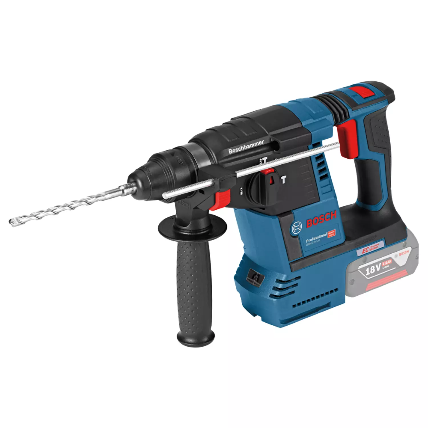 Bosch GBH 18V-26 Perforateur SDS-plus sans fil 18V Li-Ion (machine seule) dans L-Boxx - 2,6J - moteur brushless-image