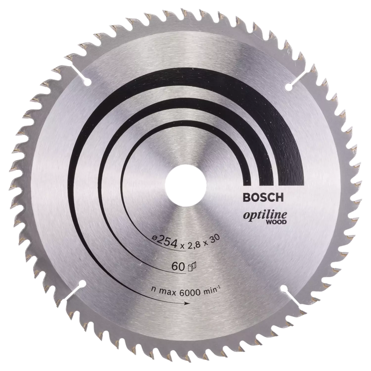 Bosch 2608640444 - Lame de Scie Circulaire Optiline Wood, 254 x 30 x 2,8 mm, 60D-image