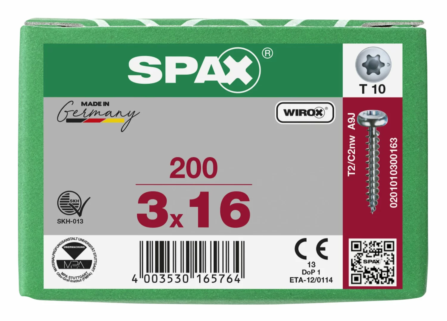 SPAX Universele schroeven cilinderkop - voldraad - T10 - 3.0x16 mm (200st)-image