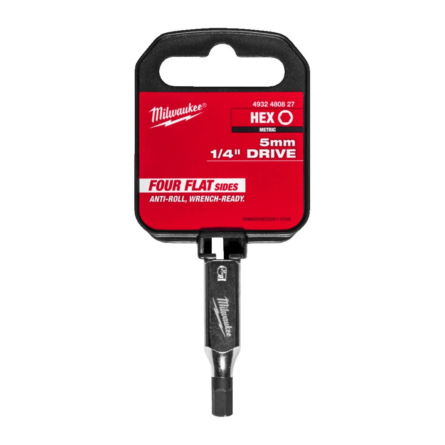 Milwaukee 4932480827 Dop - 1/4" FOUR FLAT™ - Hex 5mm-image