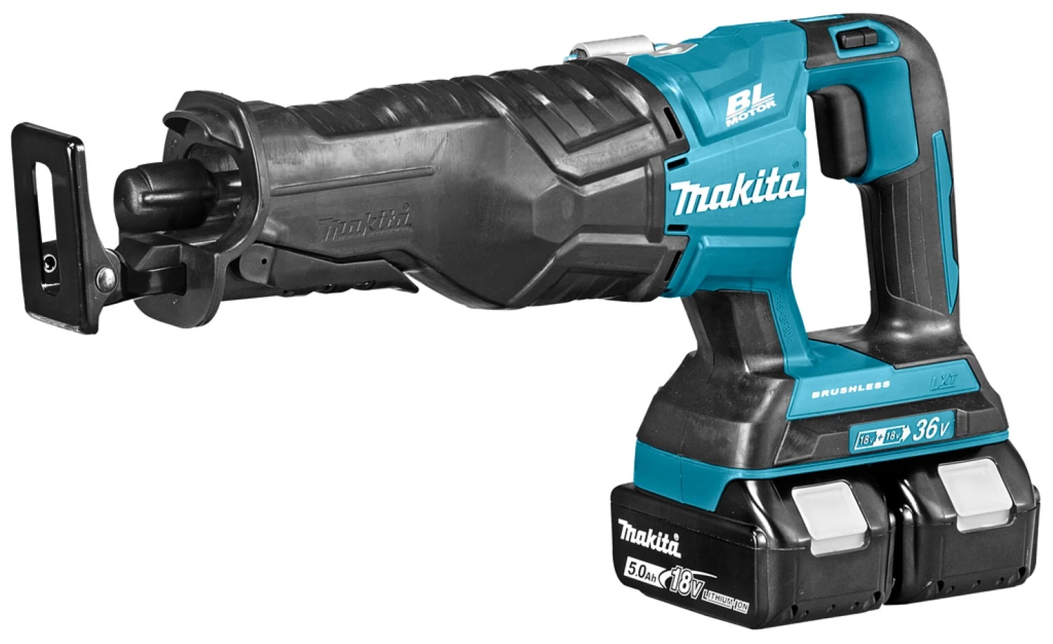 Makita DJR360PT2 36V (2x18V) Li-Ion accu reciprozaag set (2x 5.0Ah accu) in koffer - snelwissel - variabel - koolborstelloos-image