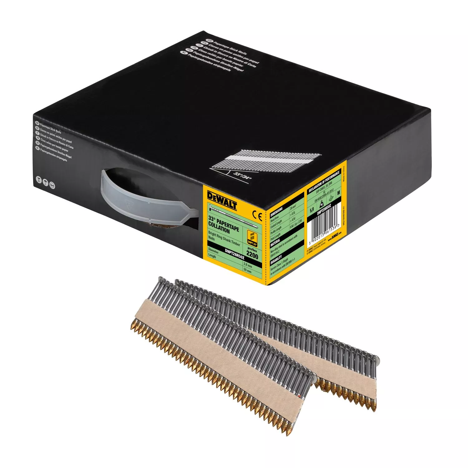 DeWALT DNPT28R50Z Geringde spijkers schuin 34° - 2.8 x 50mm (2200st)-image
