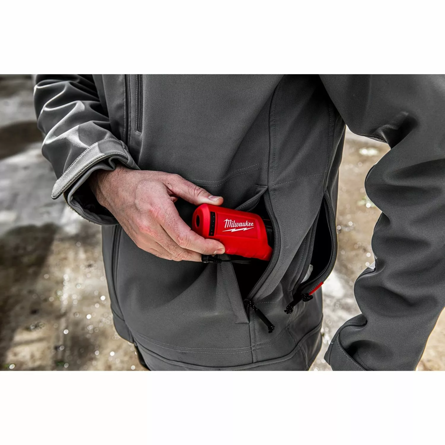 Milwaukee M12 HJGREY5-0 (S) premium heated jacket grijs-image