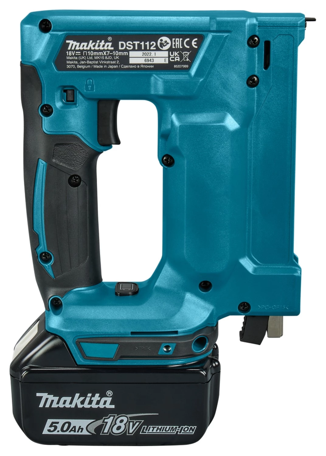 Makita DST112RTJ Kit agrafeuse sans fil 18 V Li-Ion (2 batteries 5,0 Ah) dans un coffret Mbox-image