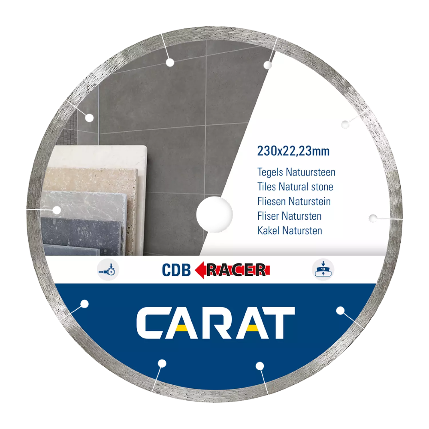 Carat CDBM230300 Racer Diamantzaagblad  - 230 x 22,23mm - Tegels/Natuursteen-image