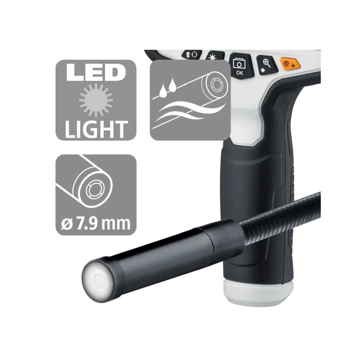 Laserliner VideoScope XL Inspectiecamera - 7.9mm x 3.5m - 480 x 272px-image