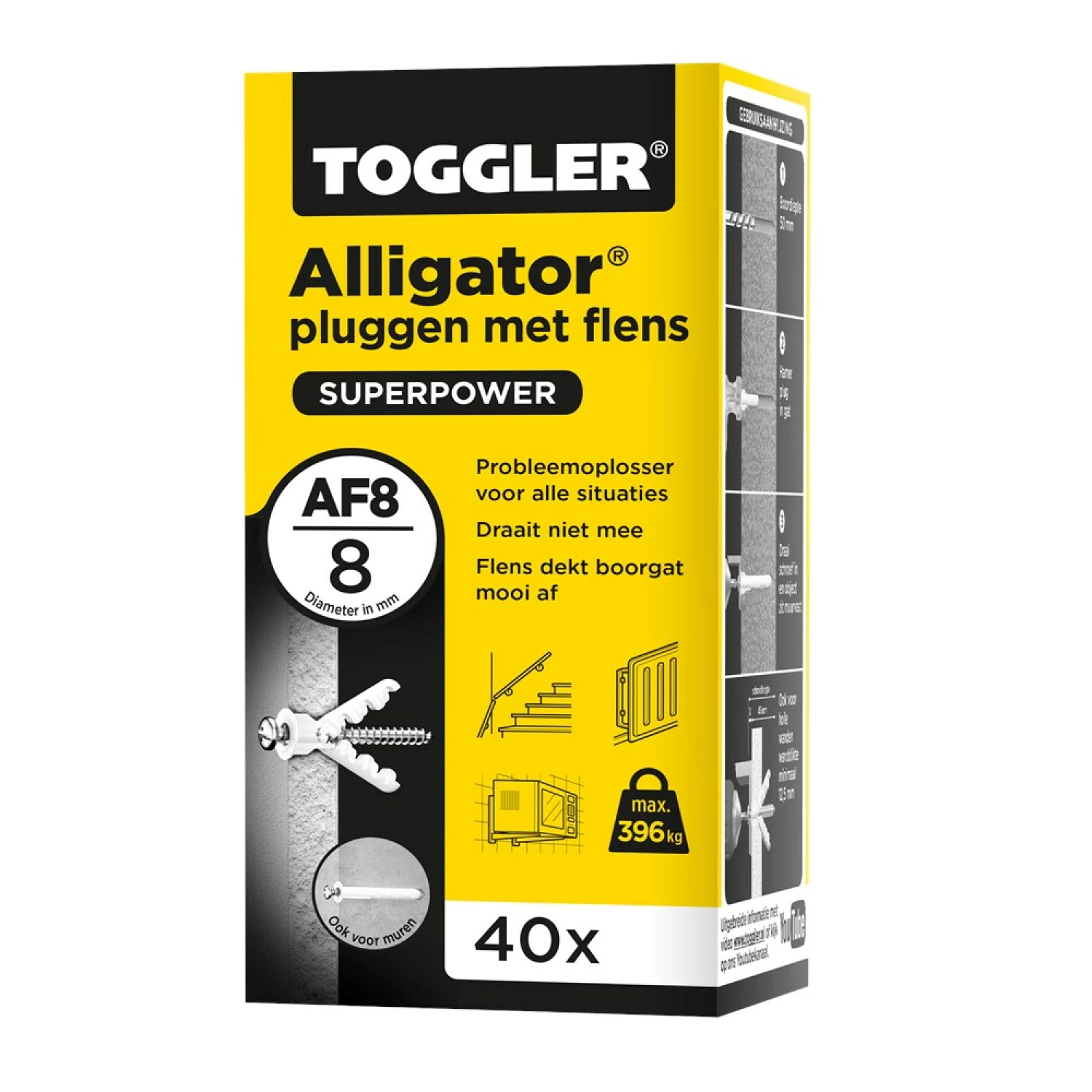 Toggler alligatorpluggen AF8 - 8 mm (40 st)