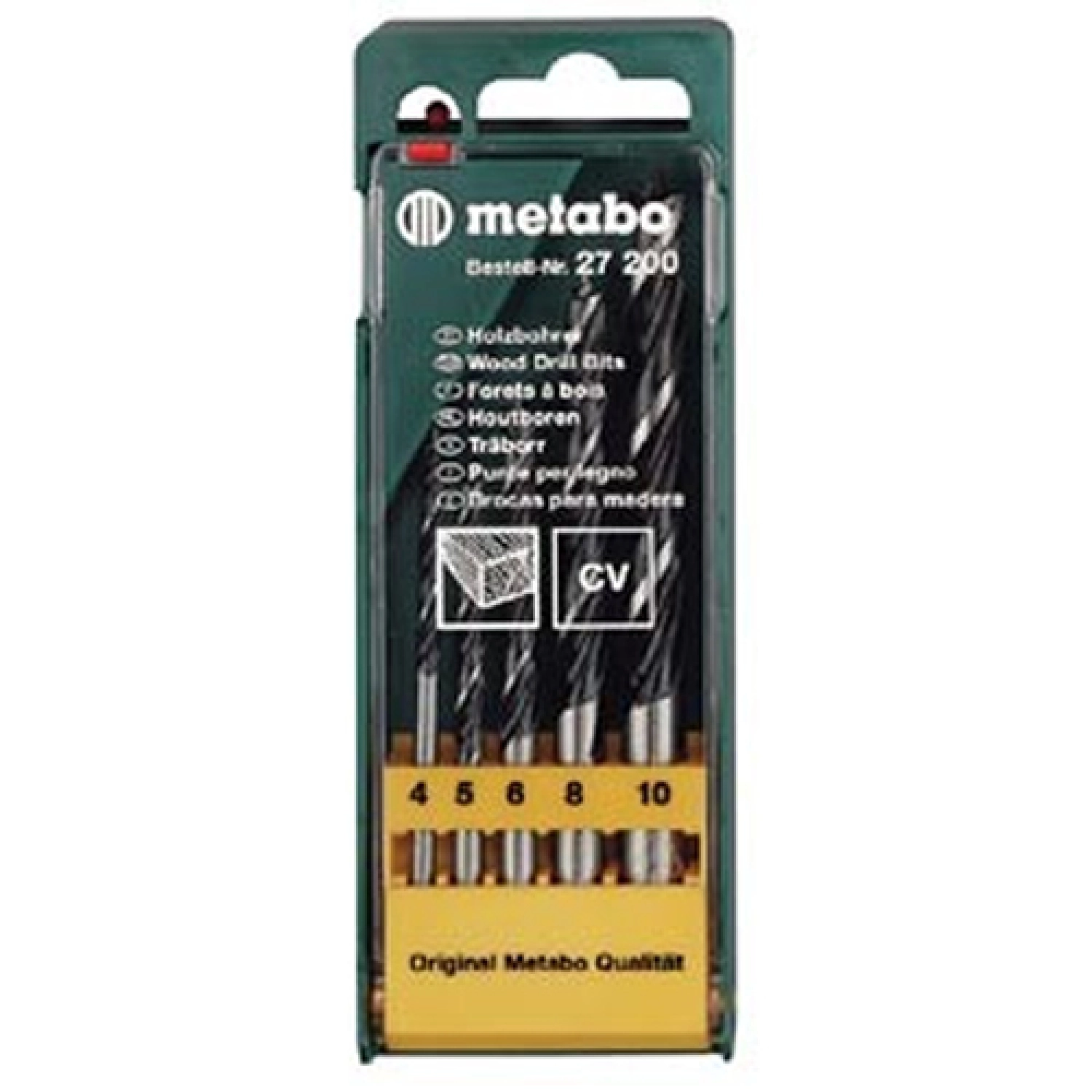 Metabo 627200000 Ensemble de forets en bois en 5 pièces en cassette-4-10 mm-image