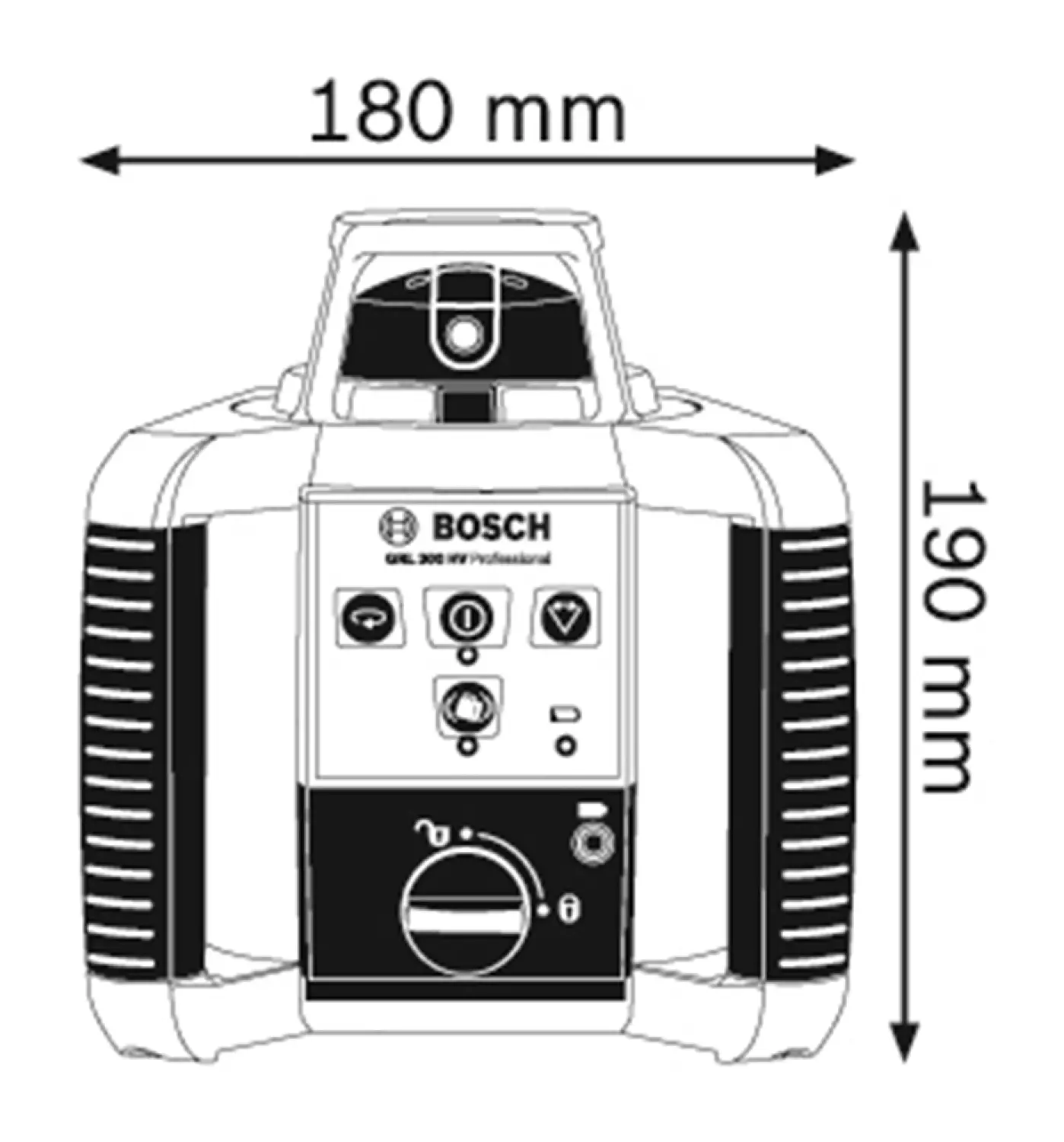 Bosch GRL 300 HV rotatie laser set in koffer + BT 170 HD Statief + GR 240 Meetlat-image