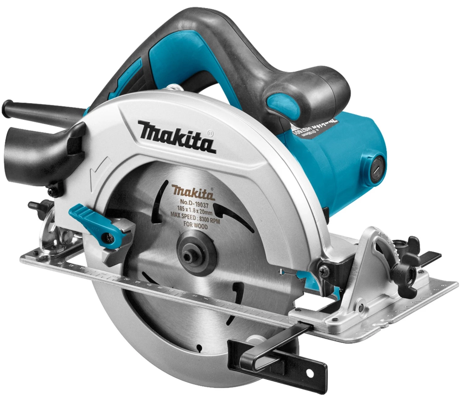 Makita HS7601J Scie circulaire en Mbox - 1200W - 190mm incl. rail de guidage (2pcs) en mallette-image