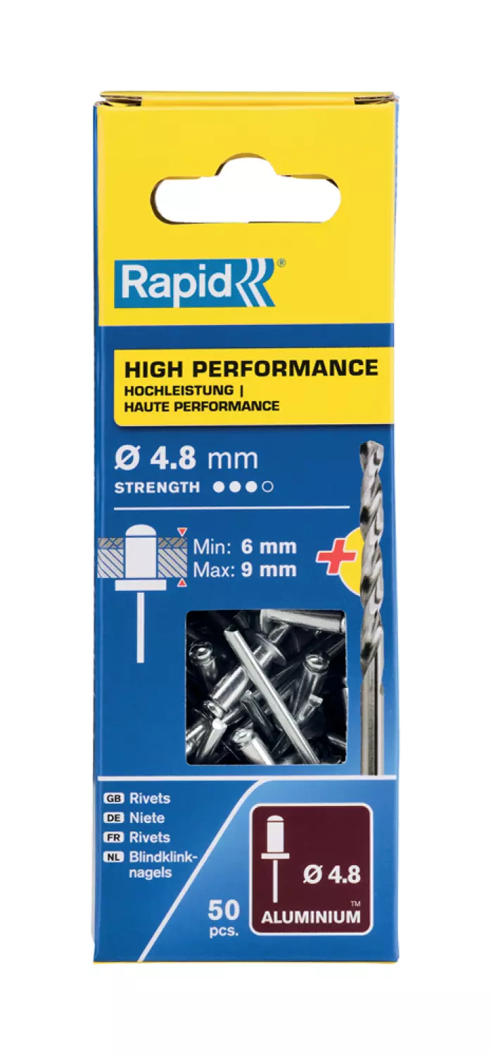 Rapid 5000388 High performance blindklinknagels - 4,8 x 12mm (50st)-image