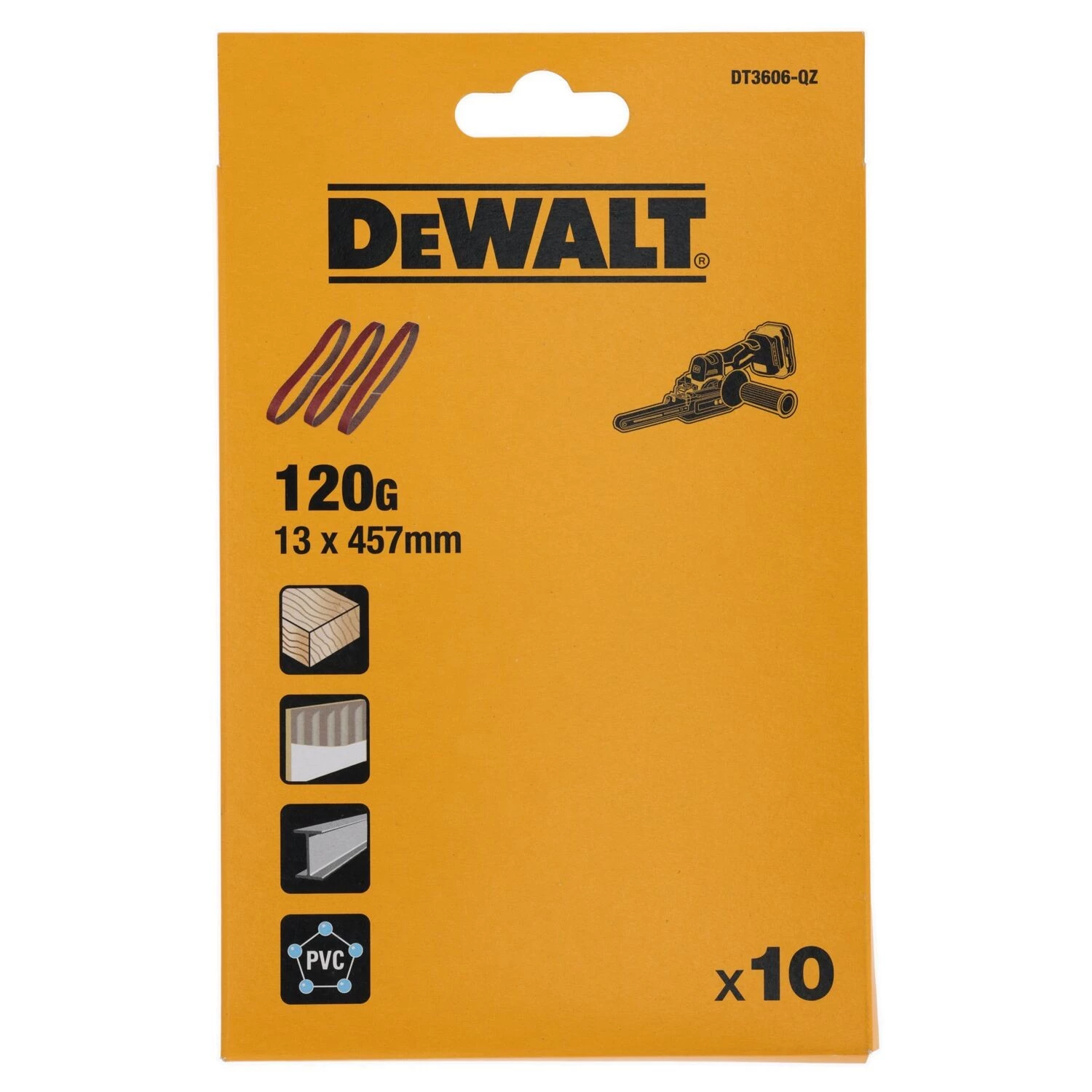 DeWALT DT3606 Schuurband - K120 - 13x455mm - 10st-image