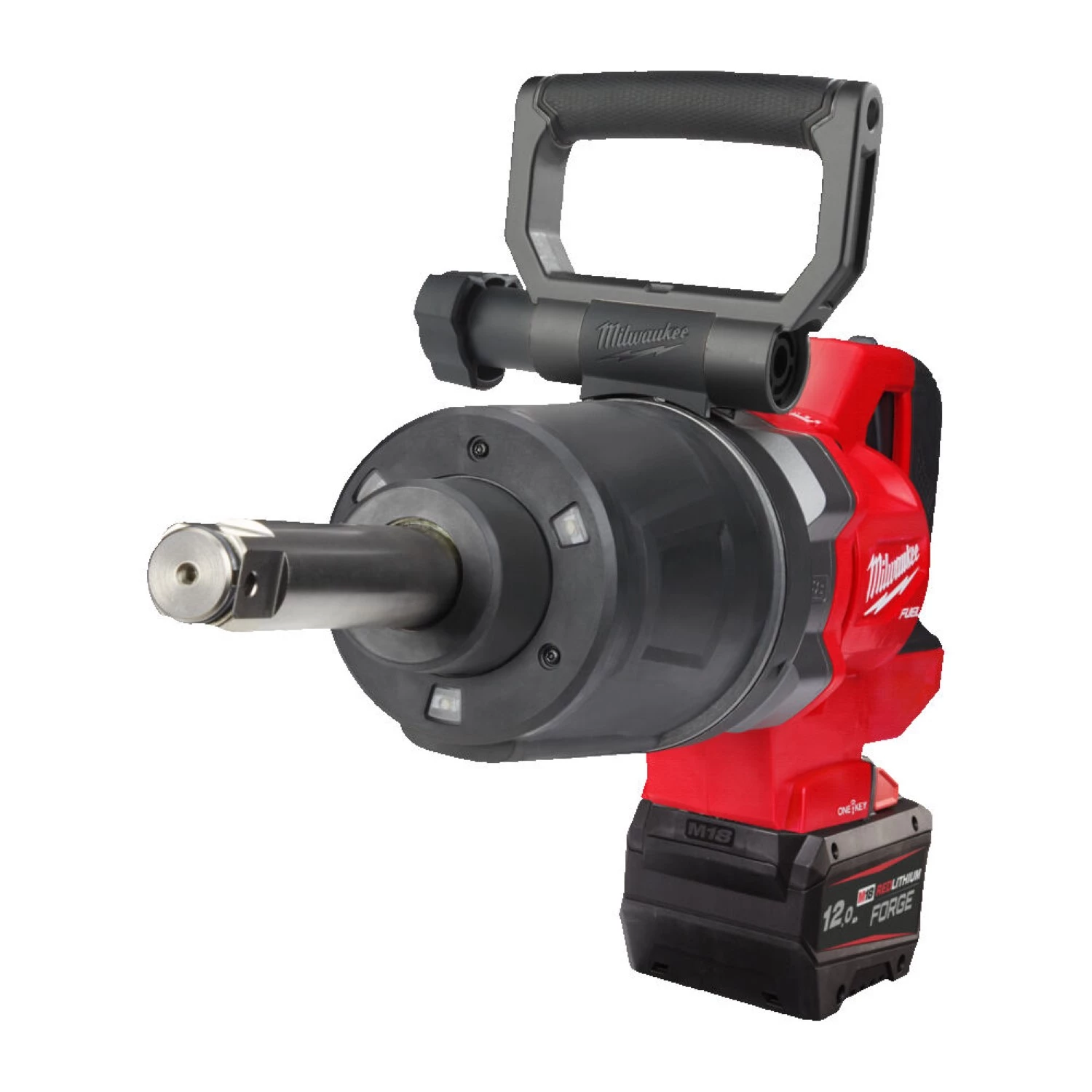 Milwaukee M18 ONEFHIWF1D-121C 18 V Li-ion batterie à clé à chocs avec anneau de friction et ensemble d'arbres allongés (1x batterie 12,0 Ah) dans un coffret - 1'' - 2711 Nm-image