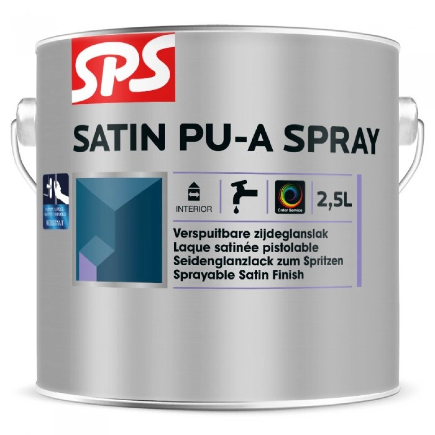 SPS Satin Pu-A Lak Spray - RAL 9010 - 2,5L-image