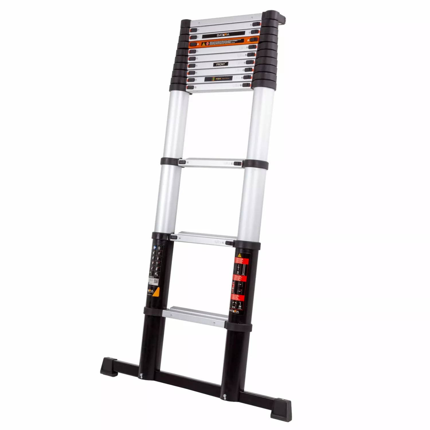 Batavia 7064831 Giraffe Pro Telescopische ladder met Hoekindicator, SoftClose & AntiSlip - 4.15m - 14 sporten-image