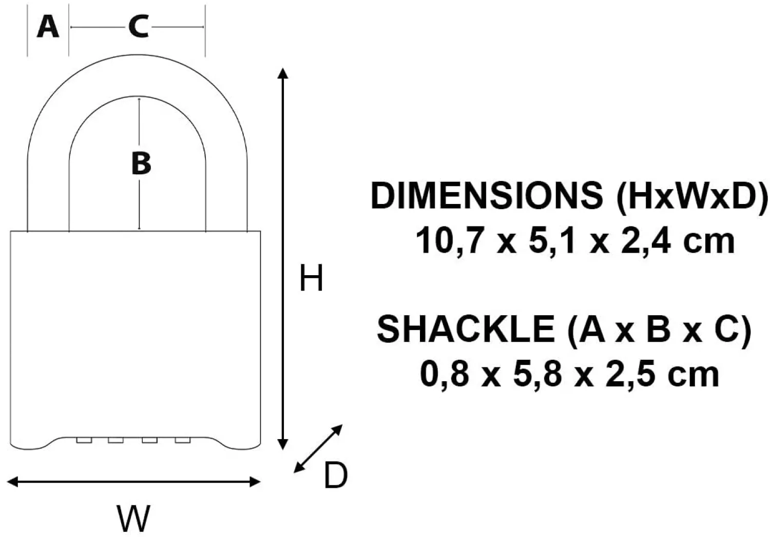 Master Lock 175EURDLH Hangslot 52 mm breed - cijfercode - 51 mm lange beugel-image