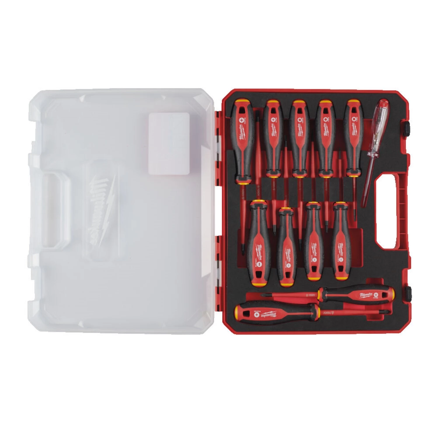 Milwaukee 4932479095 12-delige Tri-lobe VDE Schroevendraaierset in koffer - SL/PH/PZ/TX-image