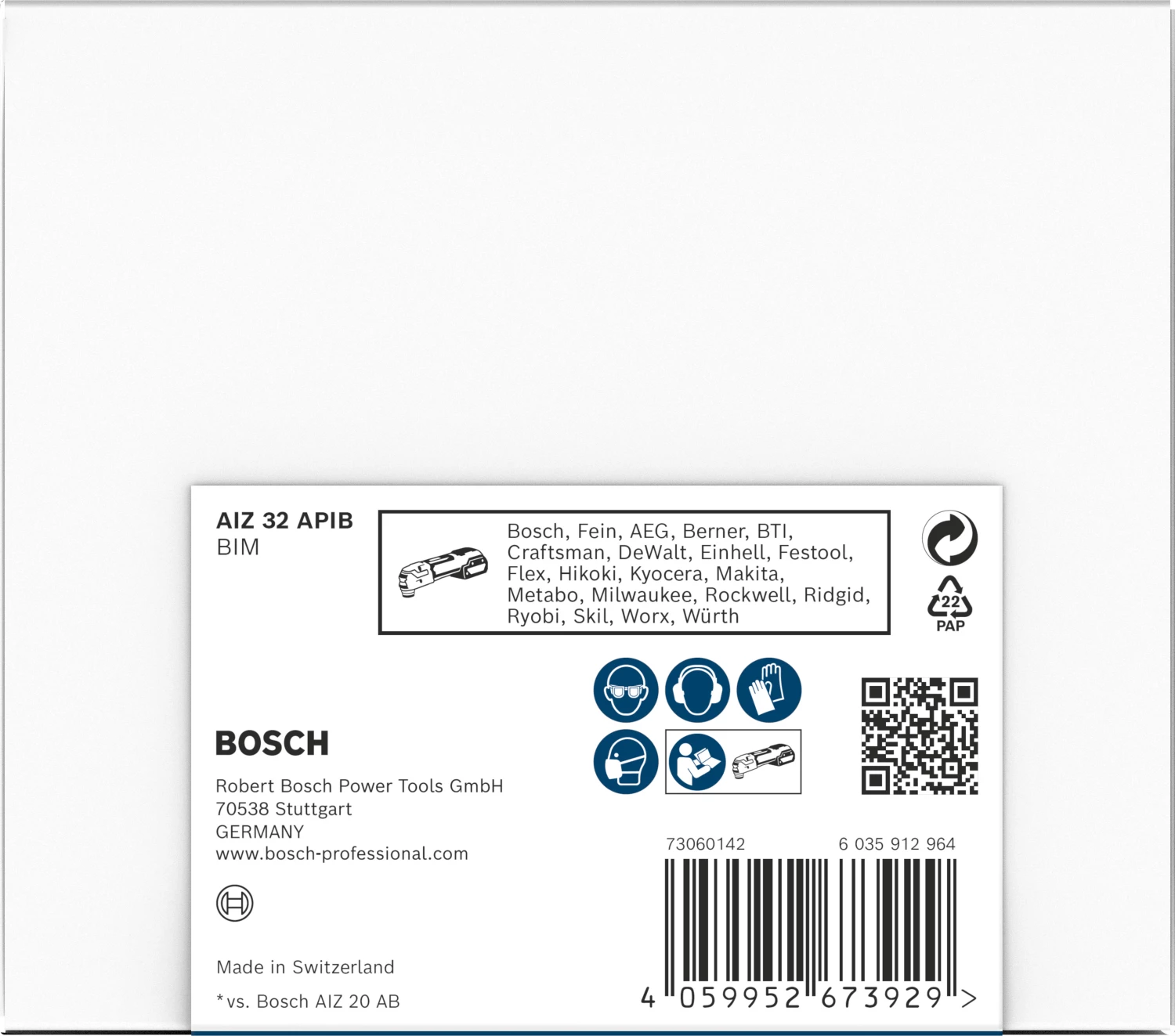 Bosch 2608666240 PRO AIZ 32 APIB Multitool zaagblad - 32 x 50mm-image