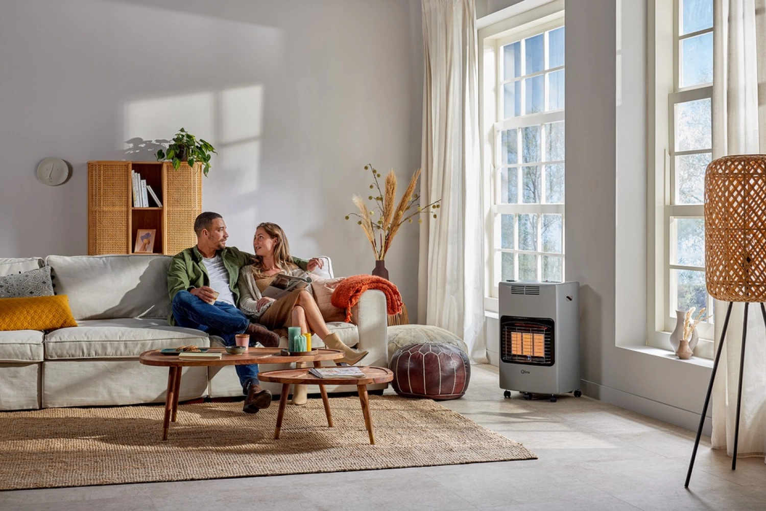 Qlima Drukregelaar set voor gaskachels - 30 mbar - 0.6m-image