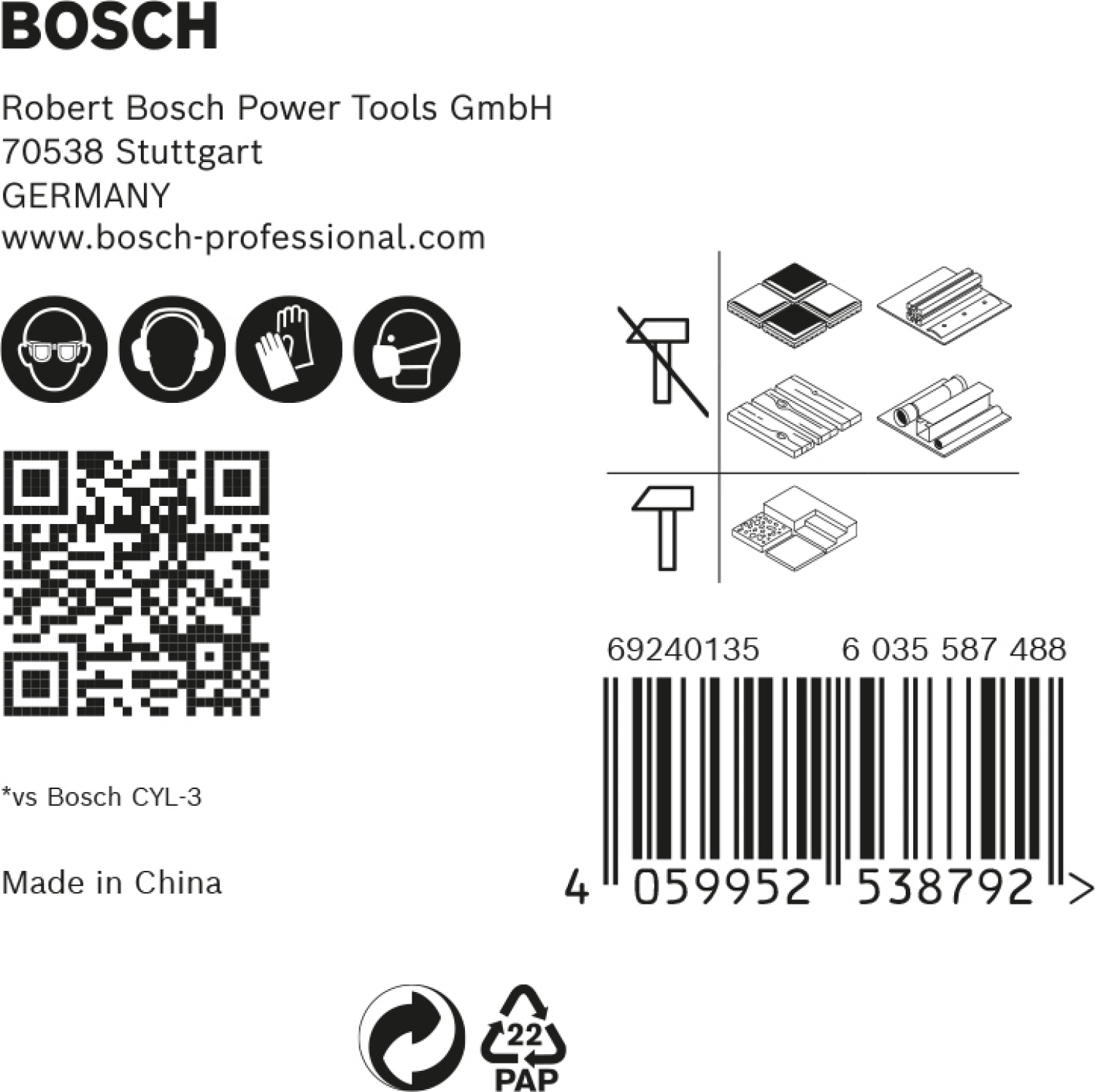 Bosch 2608900586 EXPERT 5-delige HEX-9 borenset - MultiConstruction - 5,5/6/6/7/8mm-image