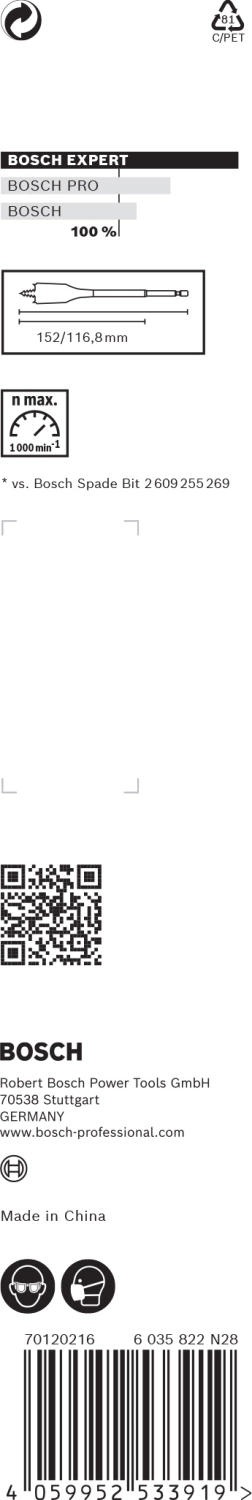 Bosch 2608900317 EXPERT Speedboor Self Cut Speed - Zeskantschacht - 18x152mm-image