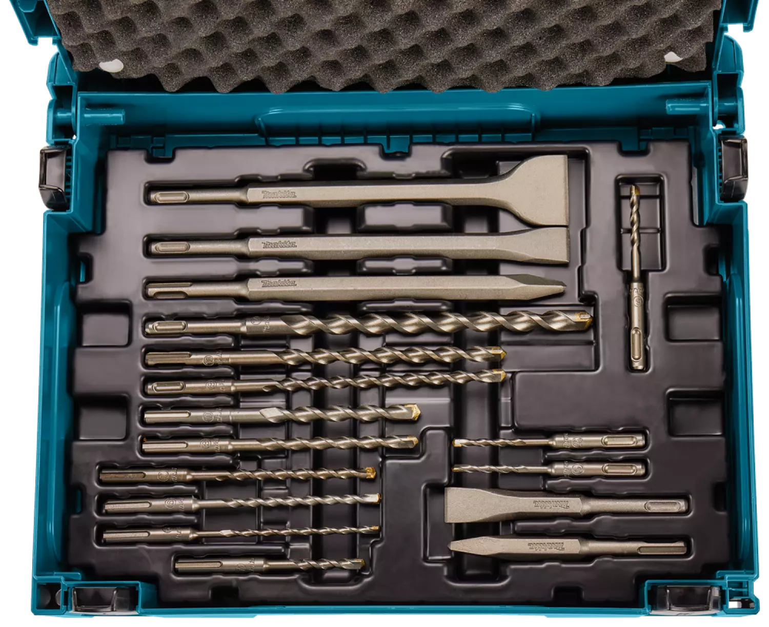 Makita B-52059 / B-53877 - 17 Forets et burins SDS-Plus dans coffret MAKPAC-image