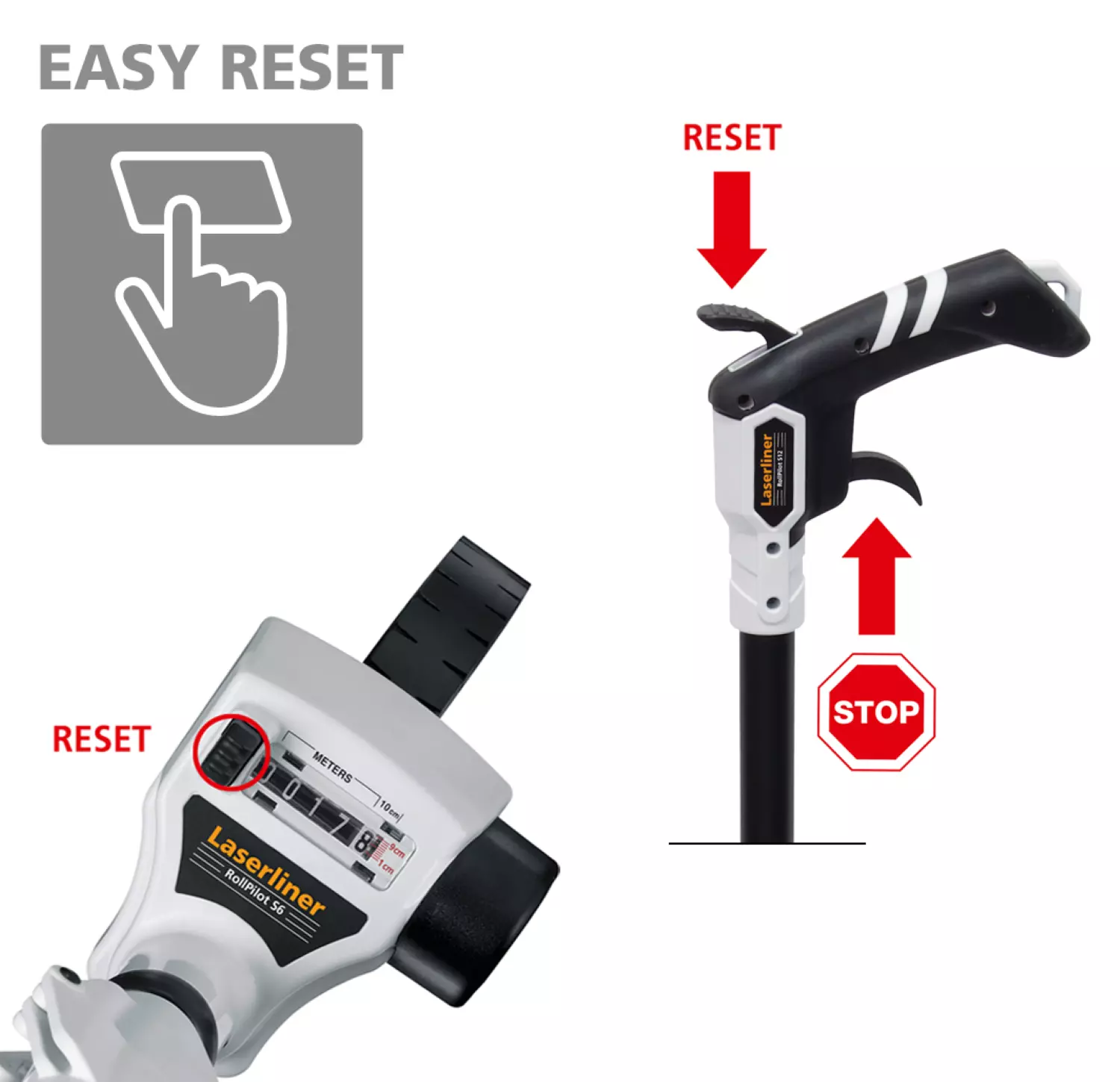 Laserliner RollPilot S12 Roulette de mesure - Affichage analogique-image