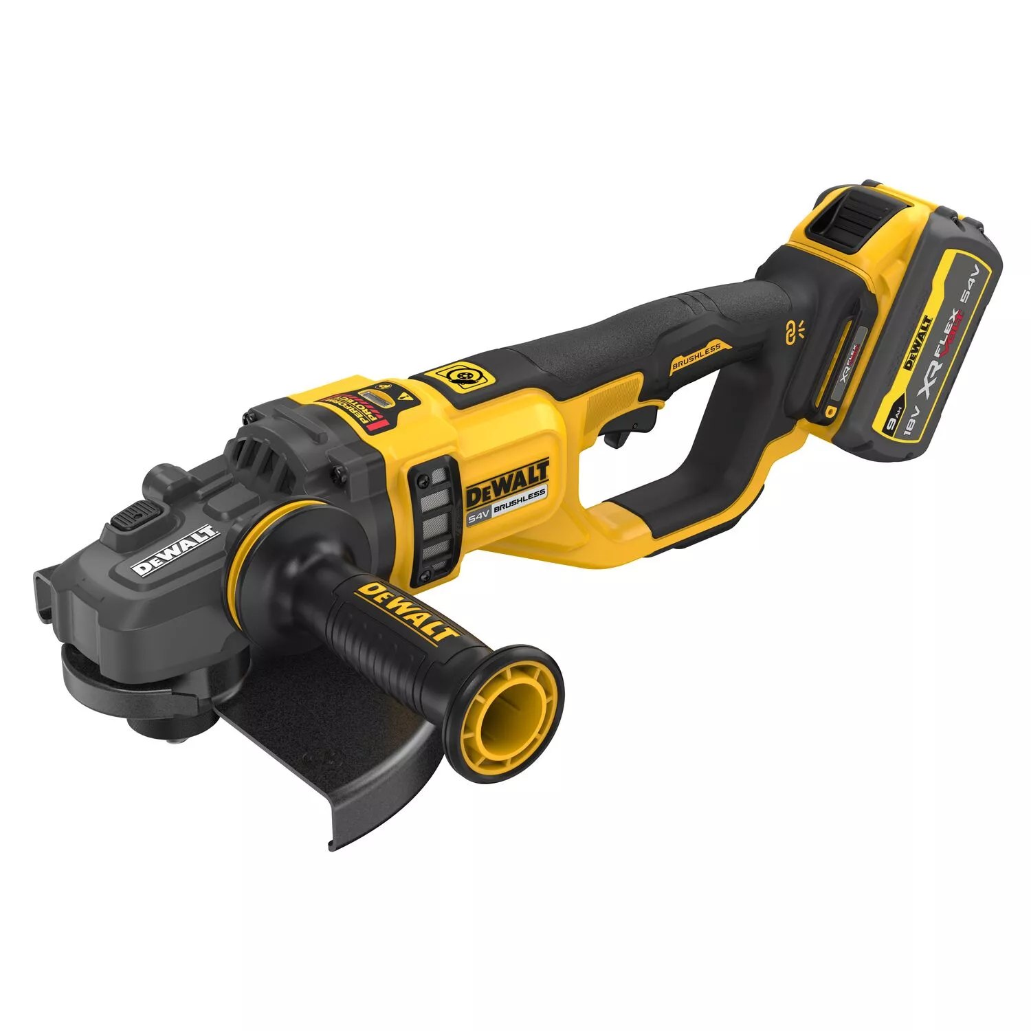 DeWALT DCG460X2 Kit de meuleuse d'angle sans fil Li-ion Flexvolt 54 V (2 batteries 9,0 Ah) dans un coffret - 230 mm-image