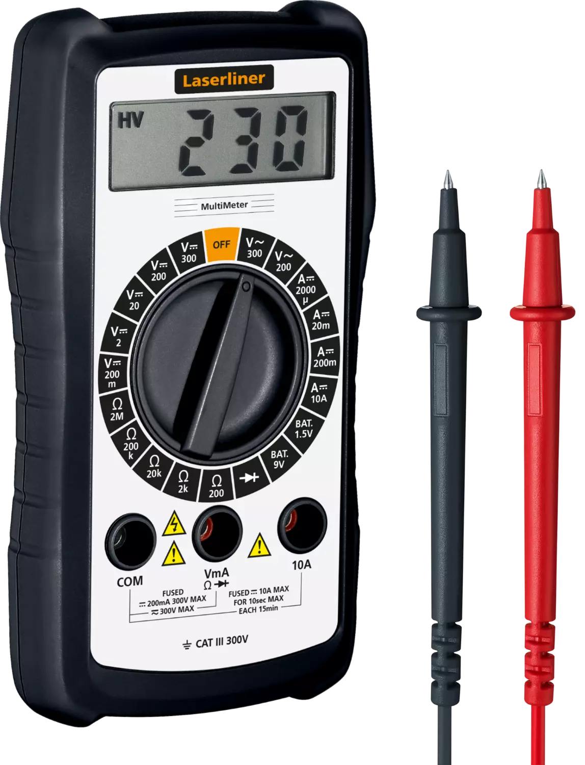 Laserliner MultiMeter Multimètre numérique - 300 V CA/CC et 10 A-image