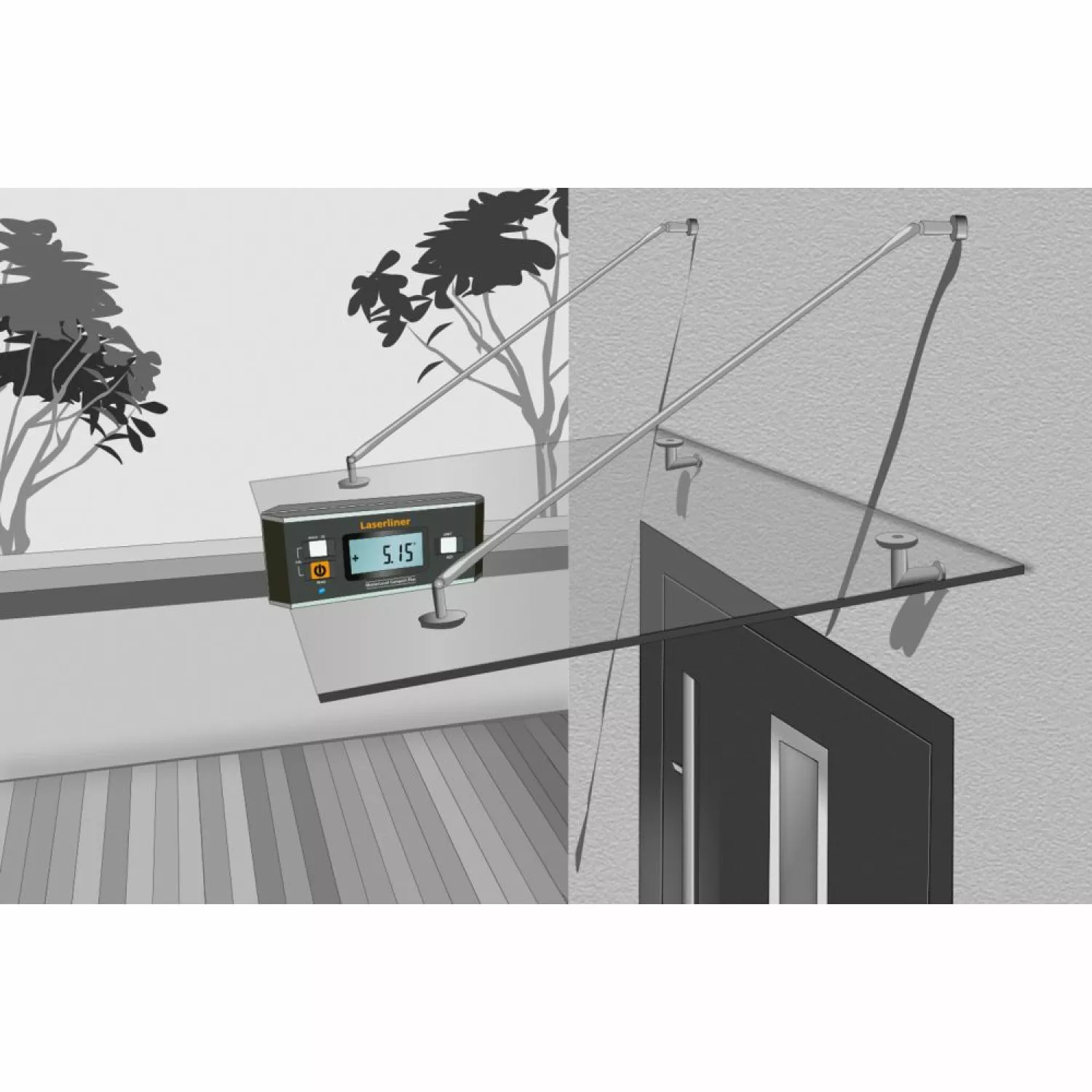 Laserliner MasterLevel Compact Plus Digitale waterpas - magnetisch - Bluetooth - 152mm-image